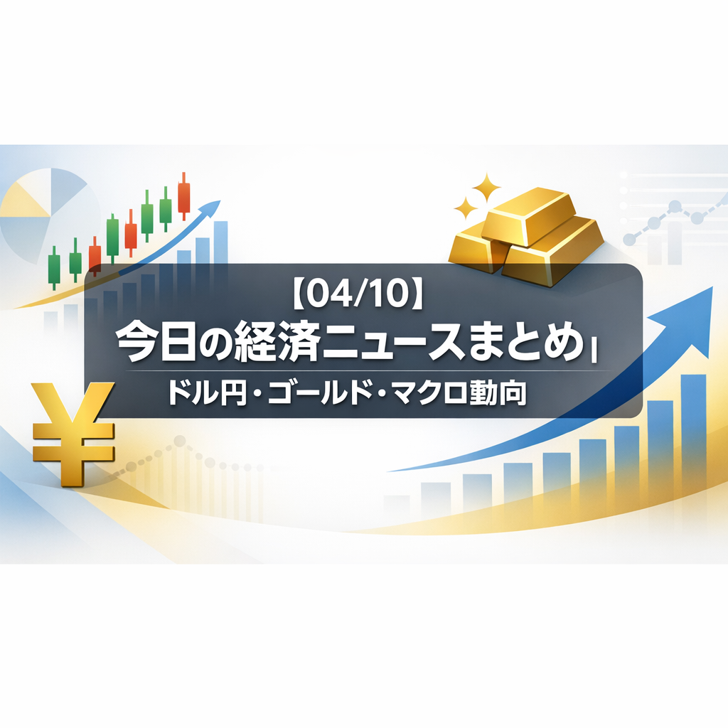 【04/10】今日の経済ニュースまとめ｜ドル円・ゴールド・マクロ動向