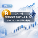 【04/10】今日の仮想通貨ニュースまとめ｜ビットコイン・イーサリアム動向