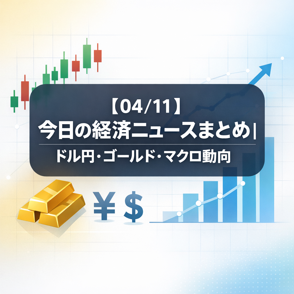 【04/11】今日の経済ニュースまとめ｜ドル円・ゴールド・マクロ動向