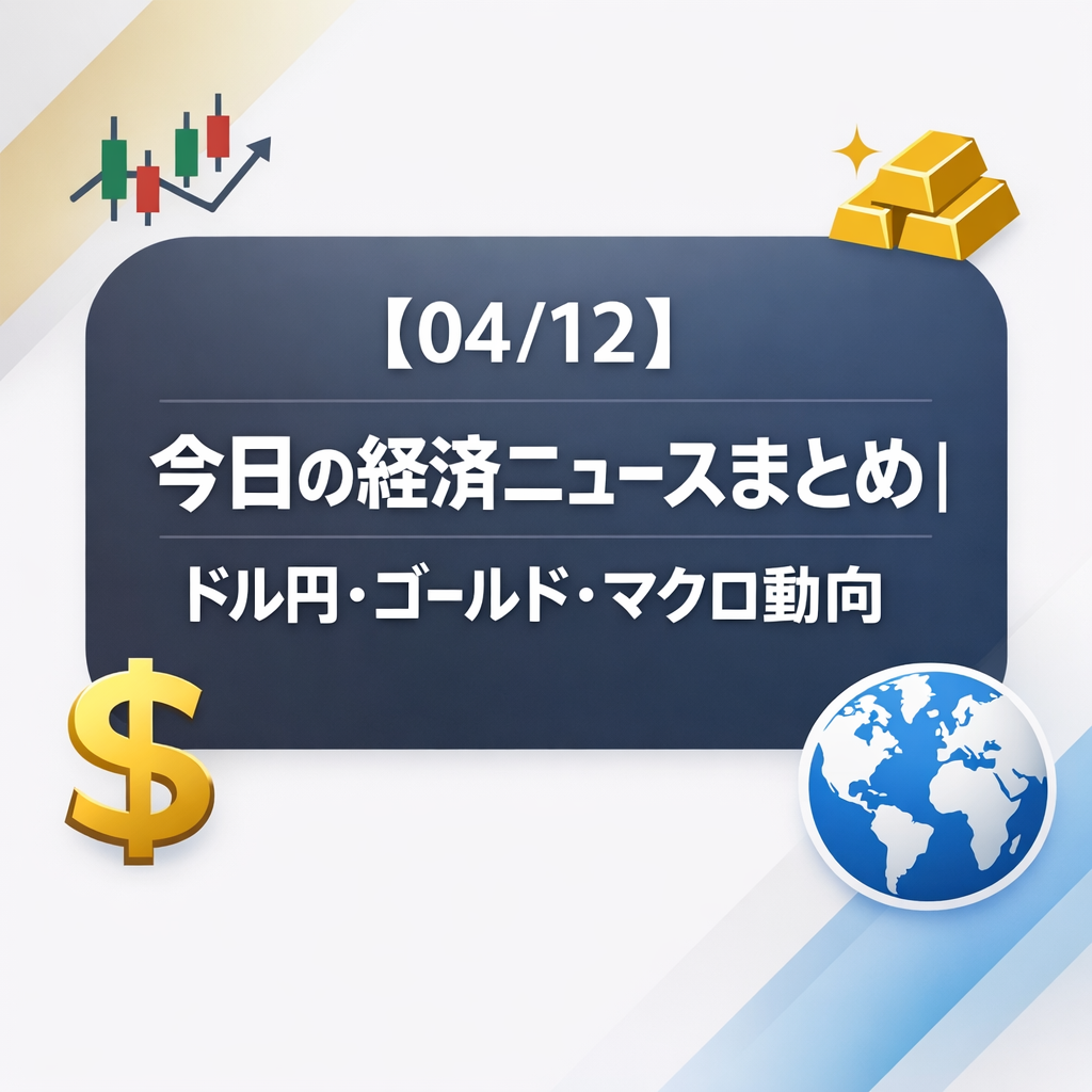 【04/12】今日の経済ニュースまとめ｜ドル円・ゴールド・マクロ動向