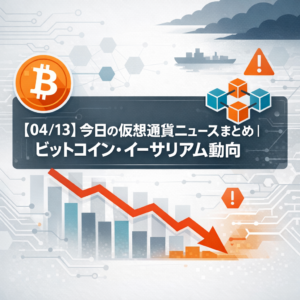 【04/13】今日の仮想通貨ニュースまとめ｜ビットコイン・イーサリアム動向