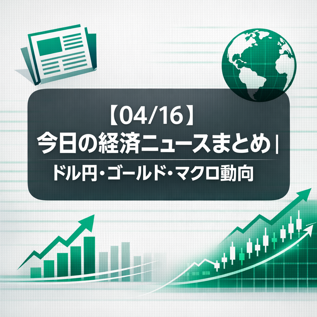【04/16】今日の経済ニュースまとめ｜ドル円・ゴールド・マクロ動向