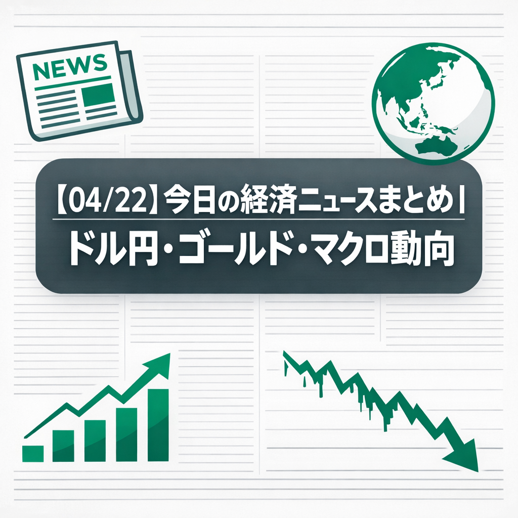 【04/22】今日の経済ニュースまとめ｜ドル円・ゴールド・マクロ動向