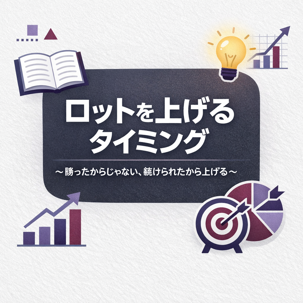 ロットを上げるタイミングを間違えると資金を失う｜正しい判断基準とは