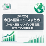 【04/25】今日の経済ニュースまとめ｜ゴールド反発・ナスダック最高値・米対イラン制裁発動
