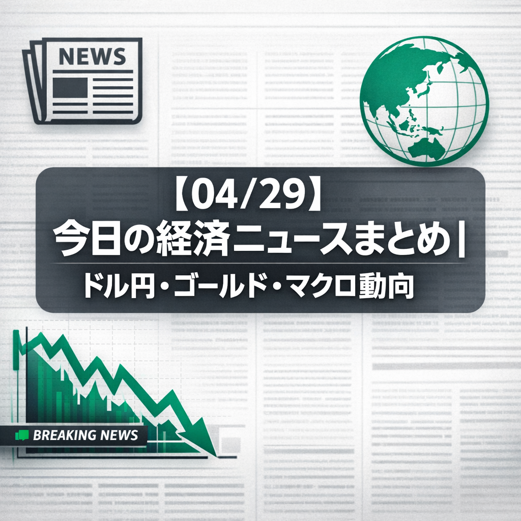 【04/29】今日の経済ニュースまとめ｜ドル円・ゴールド・マクロ動向