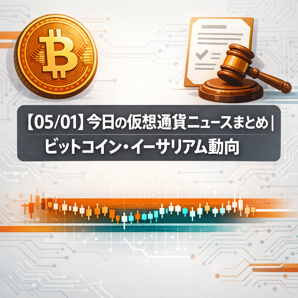 【05/01】今日の仮想通貨ニュースまとめ｜ビットコイン・イーサリアム動向