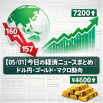 【05/01】今日の経済ニュースまとめ｜ドル円・ゴールド・マクロ動向