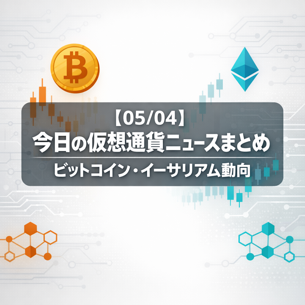 【05/04】今日の仮想通貨ニュースまとめ｜ビットコイン・イーサリアム動向