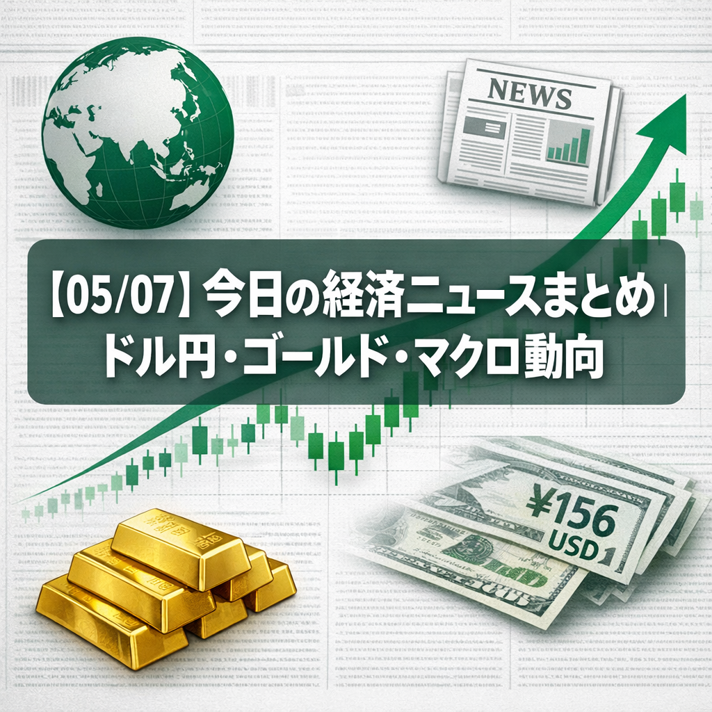 【05/07】今日の経済ニュースまとめ｜ドル円・ゴールド・マクロ動向