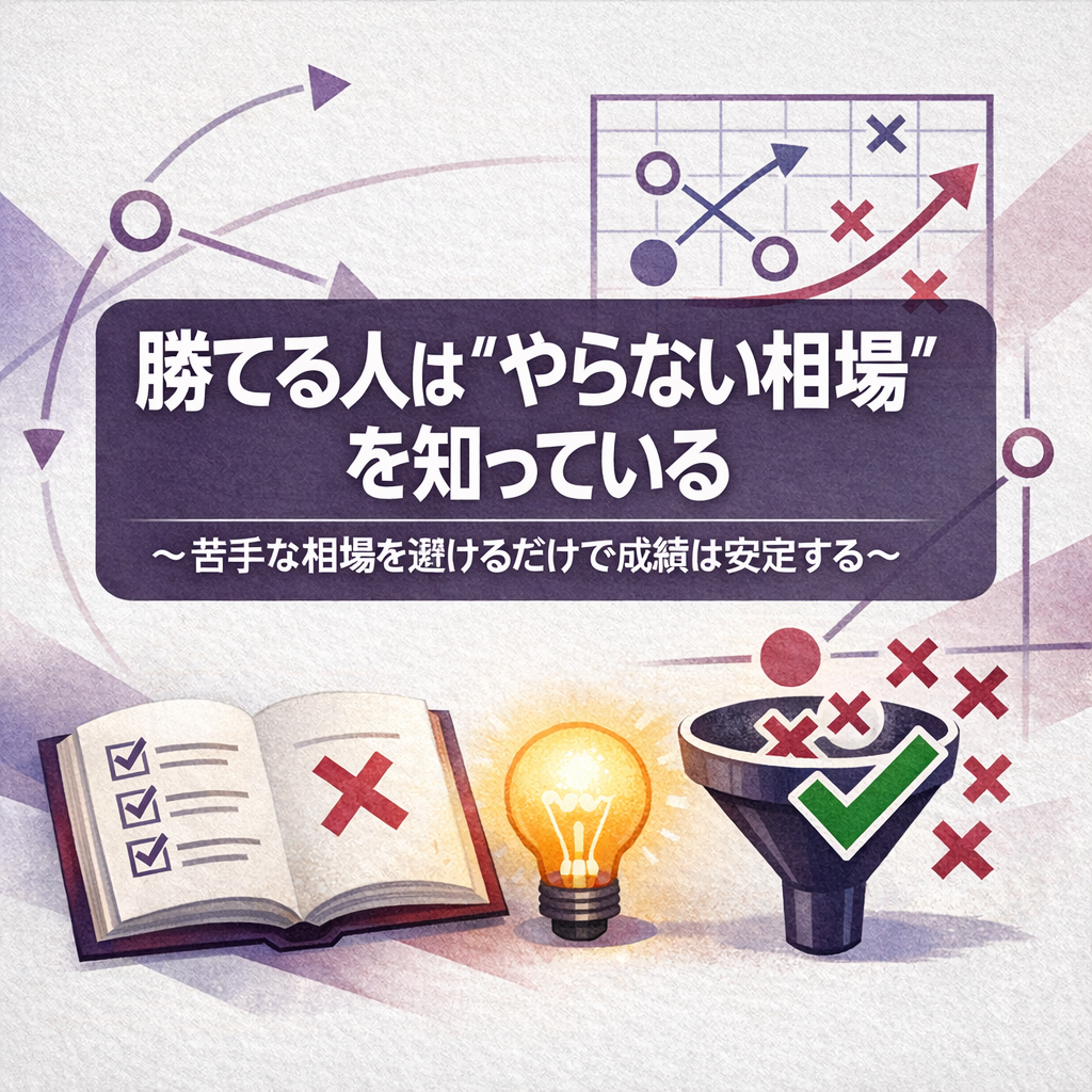 勝てるトレーダーは「やらない相場」を知っている｜苦手な局面を避けるだけで成績が安定する理由