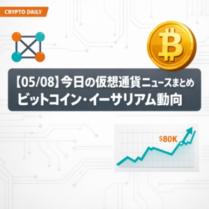 【05/08】今日の仮想通貨ニュースまとめ｜ビットコイン・イーサリアム動向