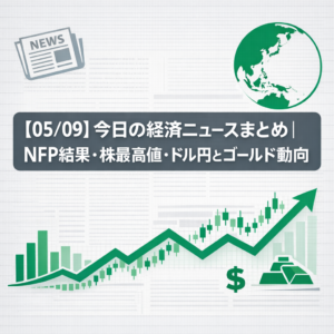 【05/09】今日の経済ニュースまとめ｜NFP結果・株最高値・ドル円とゴールド動向