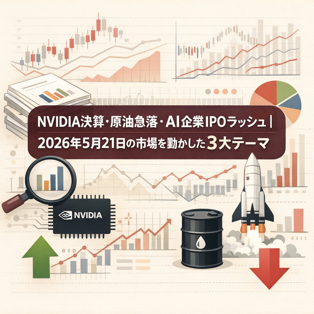 NVIDIA決算・原油急落・AI企業IPOラッシュ｜2026年5月21日の市場を動かした3大テーマ