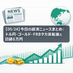 【05/24】今日の経済ニュースまとめ｜ドル円・ゴールド・FRBタカ派転換と日経6万円