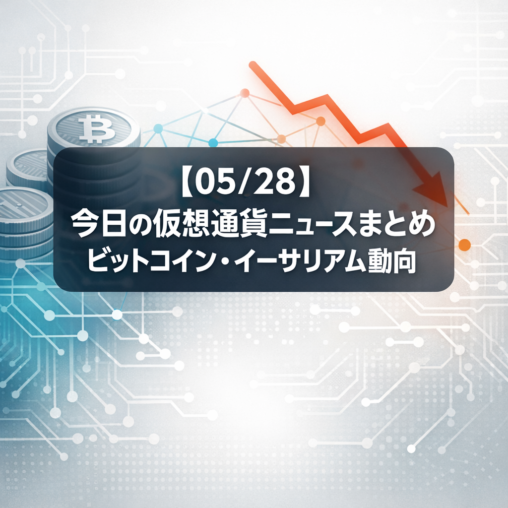 【05/28】今日の仮想通貨ニュースまとめ｜ビットコイン・イーサリアム動向