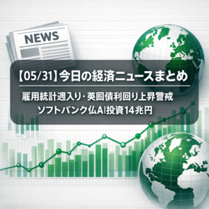 【05/31】今日の経済ニュースまとめ｜雇用統計週入り・英国債利回り上昇警戒・ソフトバンク仏AI投資14兆円