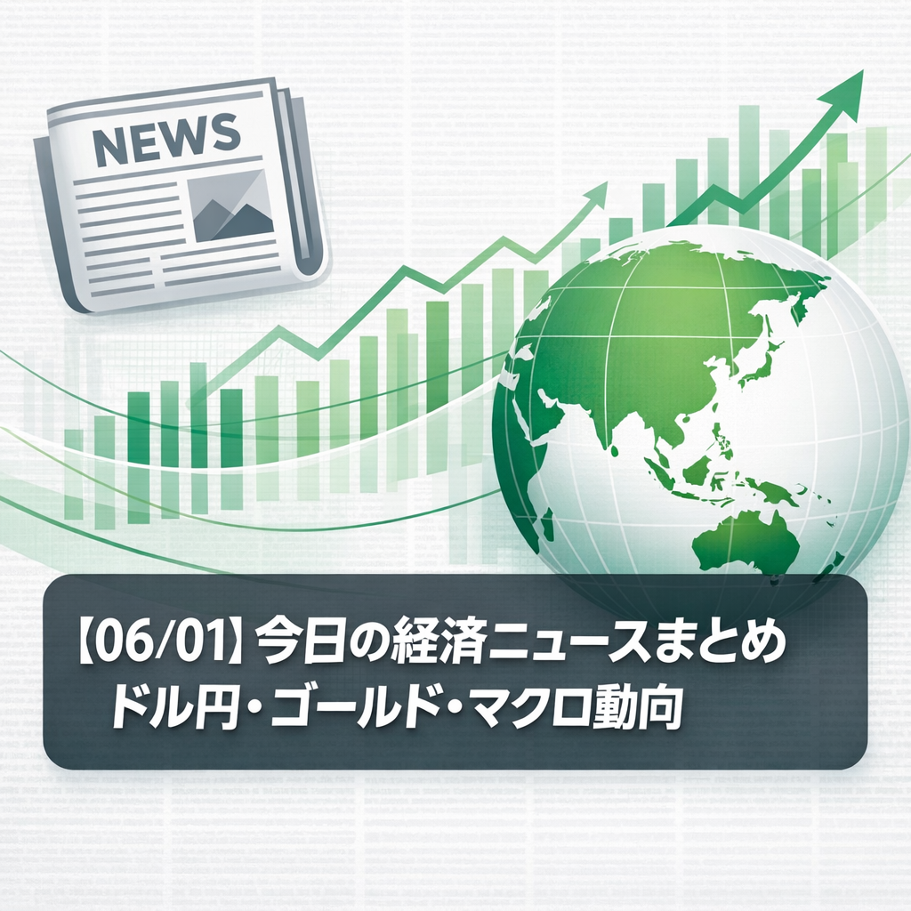 【06/01】今日の経済ニュースまとめ｜ドル円・ゴールド・マクロ動向