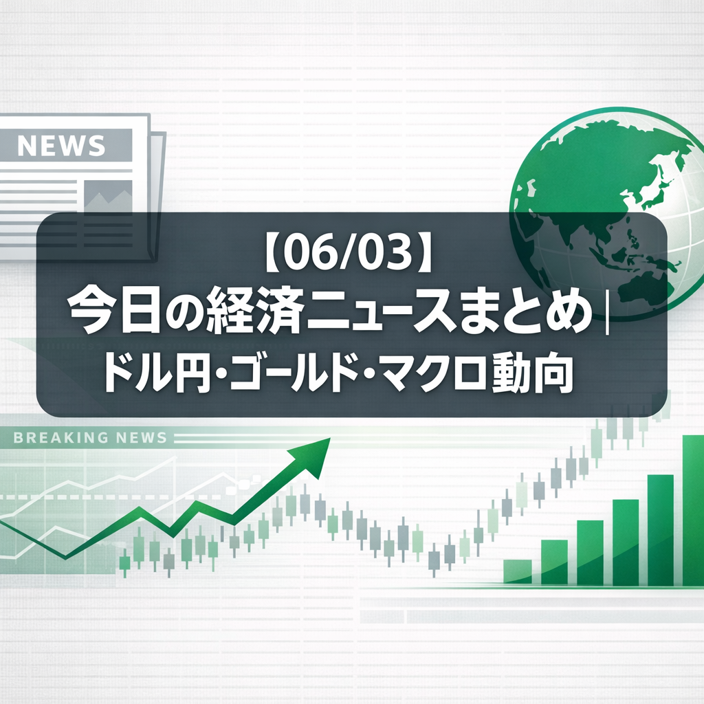 【06/03】今日の経済ニュースまとめ｜ドル円・ゴールド・マクロ動向