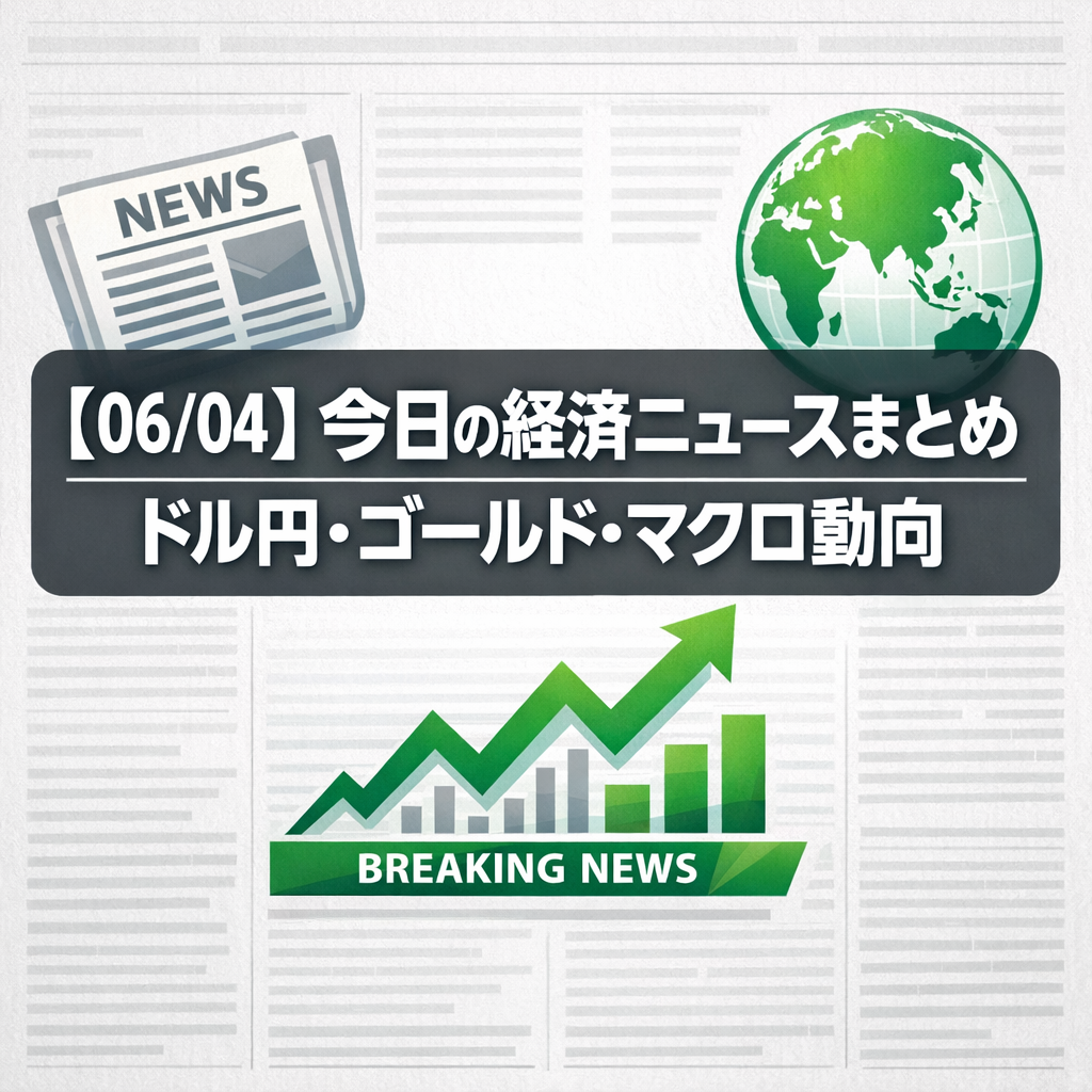 【06/04】今日の経済ニュースまとめ｜ドル円・ゴールド・マクロ動向