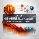 【06/05】今日の仮想通貨ニュースまとめ｜ビットコイン・イーサリアム動向