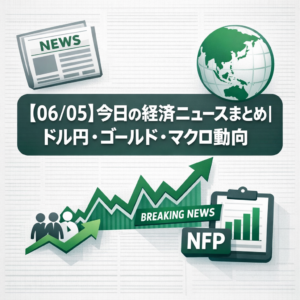 【06/05】今日の経済ニュースまとめ｜ドル円・ゴールド・マクロ動向