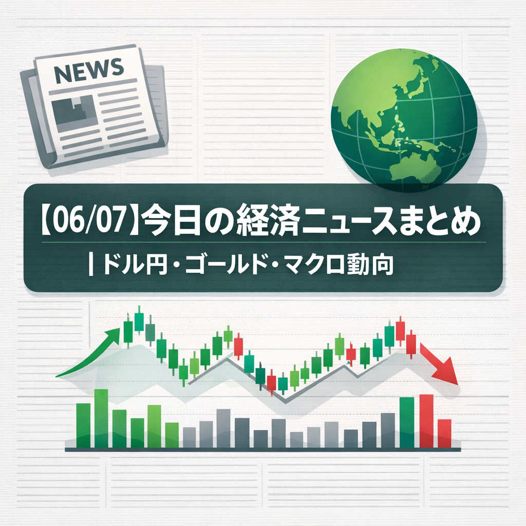 【06/07】今日の経済ニュースまとめ｜ドル円・ゴールド・マクロ動向