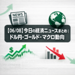 【06/08】今日の経済ニュースまとめ｜ドル円・ゴールド・マクロ動向