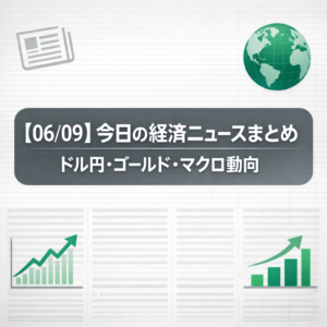 【06/09】今日の経済ニュースまとめ|ドル円・ゴールド・マクロ動向