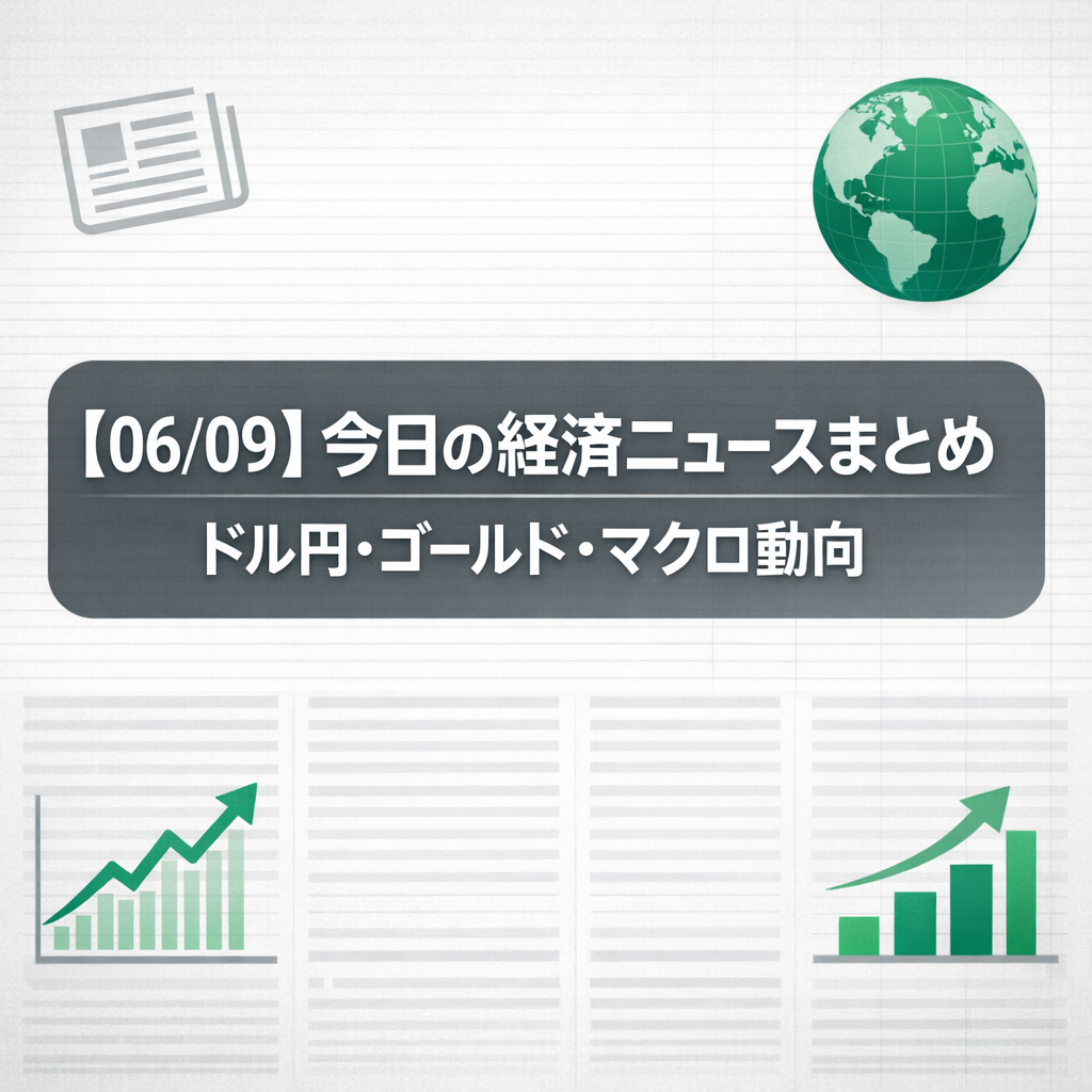 【06/09】今日の経済ニュースまとめ|ドル円・ゴールド・マクロ動向
