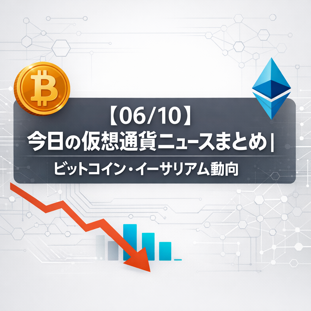 【06/10】今日の仮想通貨ニュースまとめ|ビットコイン・イーサリアム動向