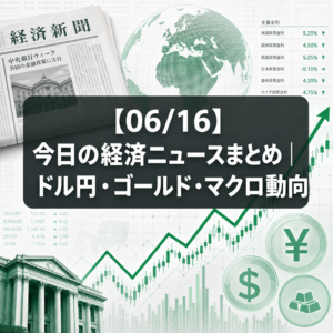 【06/16】今日の経済ニュースまとめ|ドル円・ゴールド・マクロ動向