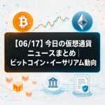 【06/17】今日の仮想通貨ニュースまとめ｜ビットコイン・イーサリアム動向