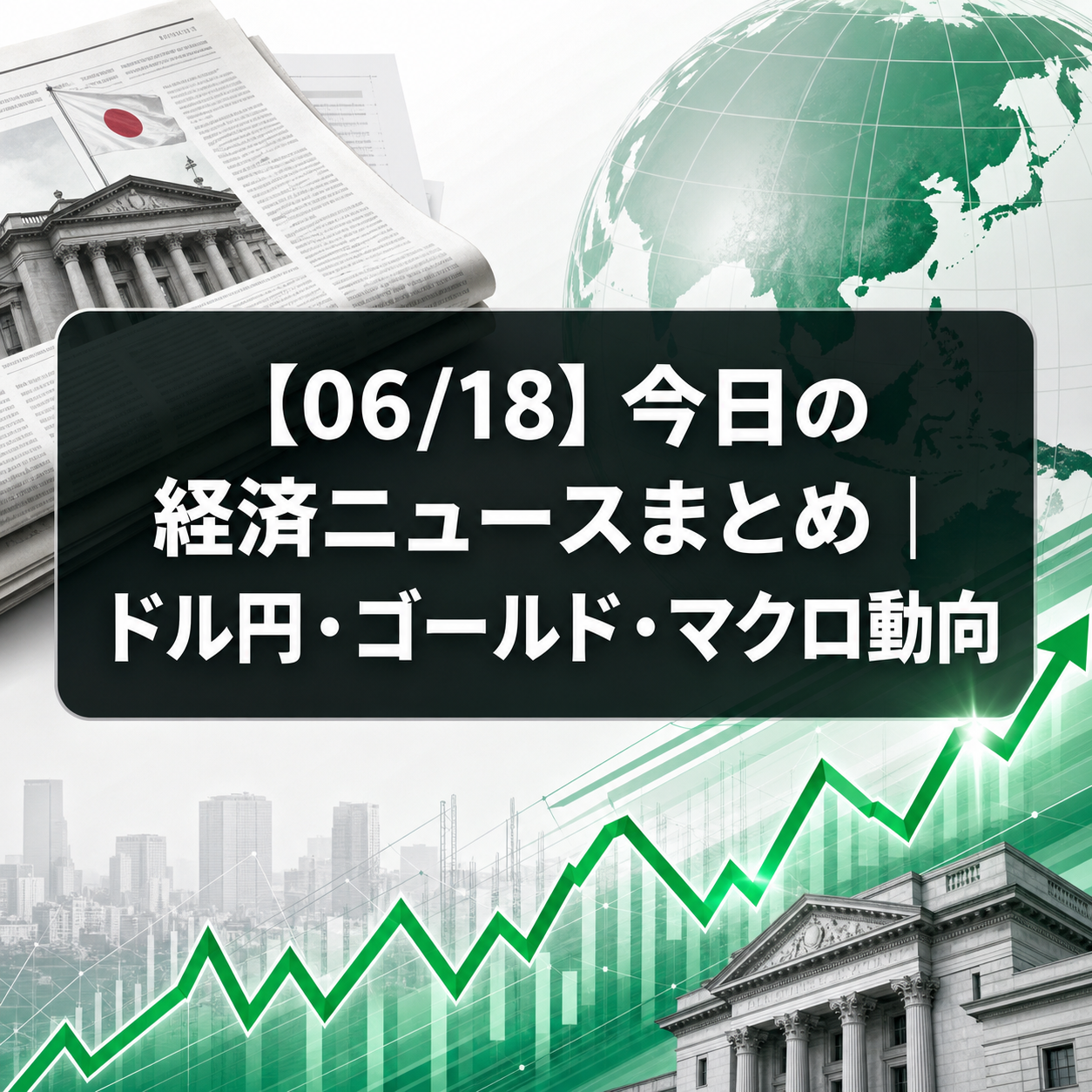 【06/18】今日の経済ニュースまとめ|ドル円・ゴールド・マクロ動向