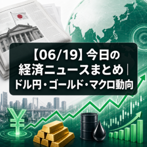 【06/19】今日の経済ニュースまとめ｜ドル円・ゴールド・マクロ動向