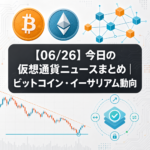 【06/26】今日の仮想通貨ニュースまとめ｜ビットコイン・イーサリアム動向