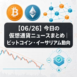 【06/26】今日の仮想通貨ニュースまとめ|ビットコイン・イーサリアム動向