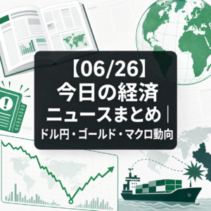 【06/26】今日の経済ニュースまとめ|ドル円・ゴールド・マクロ動向