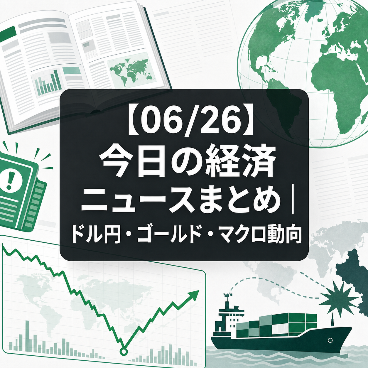 【06/26】今日の経済ニュースまとめ|ドル円・ゴールド・マクロ動向