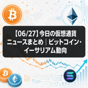 【06/27】今日の仮想通貨ニュースまとめ｜ビットコイン・イーサリアム動向