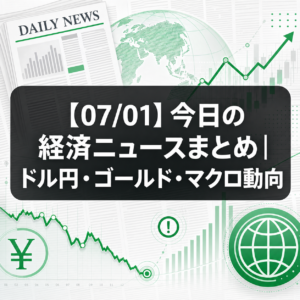 【07/01】今日の経済ニュースまとめ|ドル円・ゴールド・マクロ動向