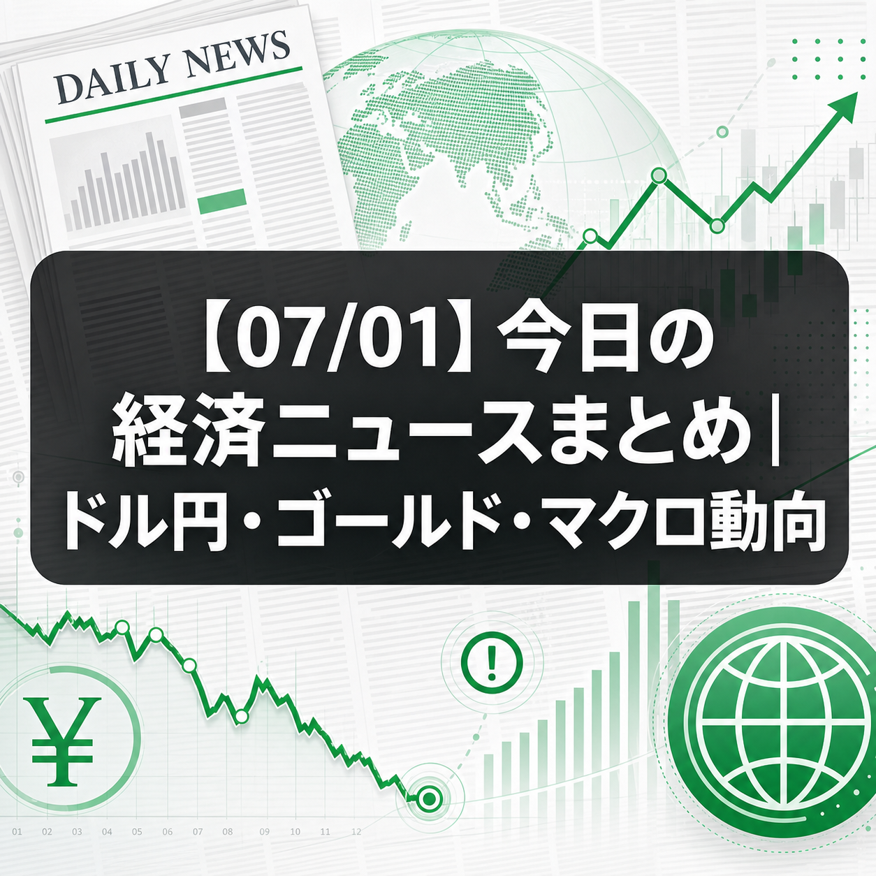 【07/01】今日の経済ニュースまとめ｜ドル円・ゴールド・マクロ動向