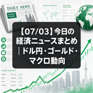 【07/03】今日の経済ニュースまとめ｜ドル円・ゴールド・マクロ動向