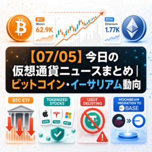 【07/05】今日の仮想通貨ニュースまとめ｜ビットコイン・イーサリアム動向