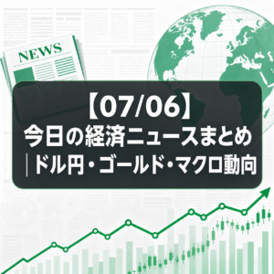 【07/06】今日の経済ニュースまとめ｜ドル円・ゴールド・マクロ動向