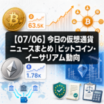 【07/06】今日の仮想通貨ニュースまとめ｜ビットコイン・イーサリアム動向