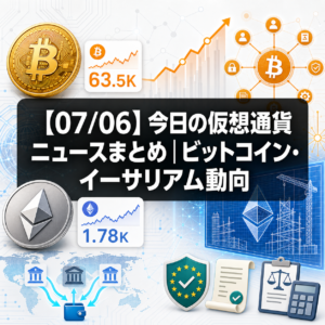 【07/06】今日の仮想通貨ニュースまとめ｜ビットコイン・イーサリアム動向